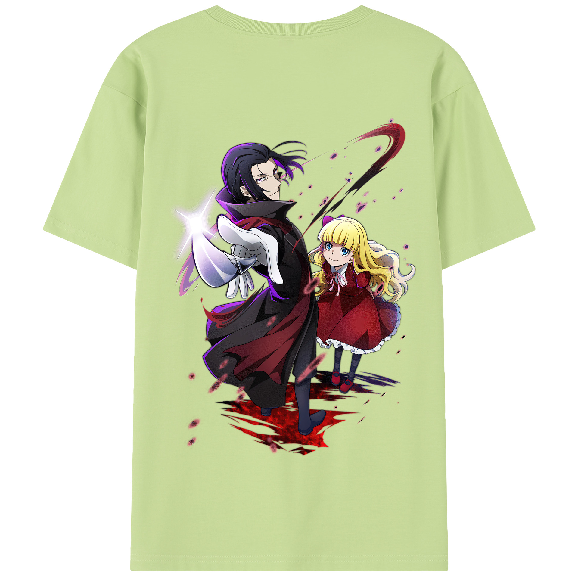 （画像用） 文豪ストレイドッグス Bungo Stray Dogs 綿100％半袖Tシャツ（背面プリント）